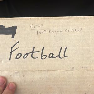 Foot ball cards from 1997 pinnacle certified (whole box not individual cards)